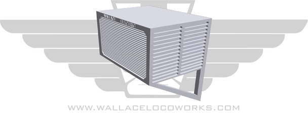 Wallace Locomotive Works MISC-001 - Window AC Unit With Support Large  - HO Scale