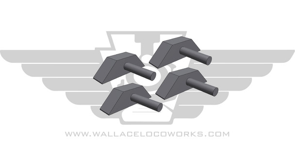 Wallace Locomotive Works WTSD-001 - Railroad Wheel Chocks ( 4 )  - HO Scale