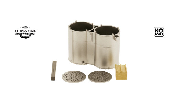 Class One Model Works ZZ03004 - Industrial Mix Tanks Load Flat Car Load  - HO Scale