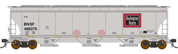 InterMountain 472149-01 - Trinity 5161 Cu. Ft. 3 Bay Covered Hopper BNSF 486076 - Burlington CBQ Heritage Series - HO Scale