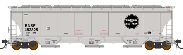 InterMountain 472150-03 - Trinity 5161 Cu. Ft. 3 Bay Covered Hopper BNSF 485980 - C&S Heritage Series - HO Scale