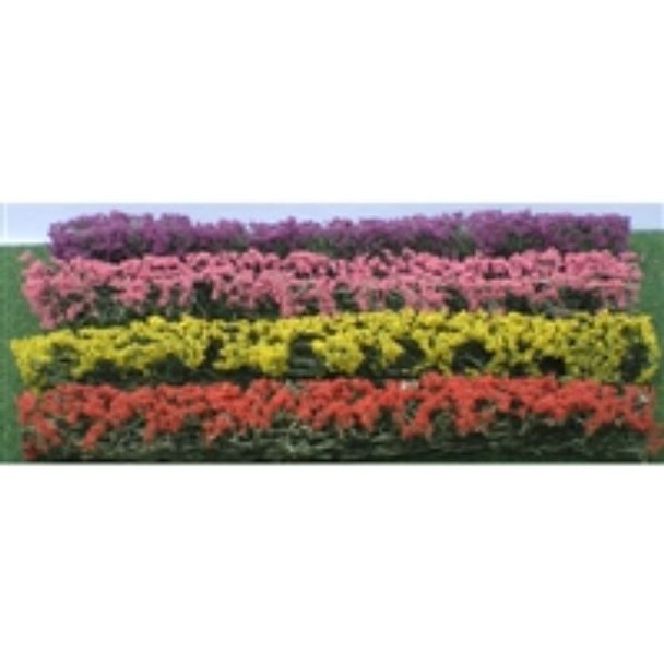 JTT 595509 - Flower Hedges: Green Blossom Blended 8/pk 5" x 3/8" x 5/8"    - HO Scale