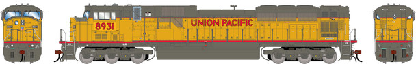 PRE-ORDER: Athearn Genesis 2553 - EMD SD90MAC-H PH I DC Silent Union Pacific (UP) 8931 - HO Scale