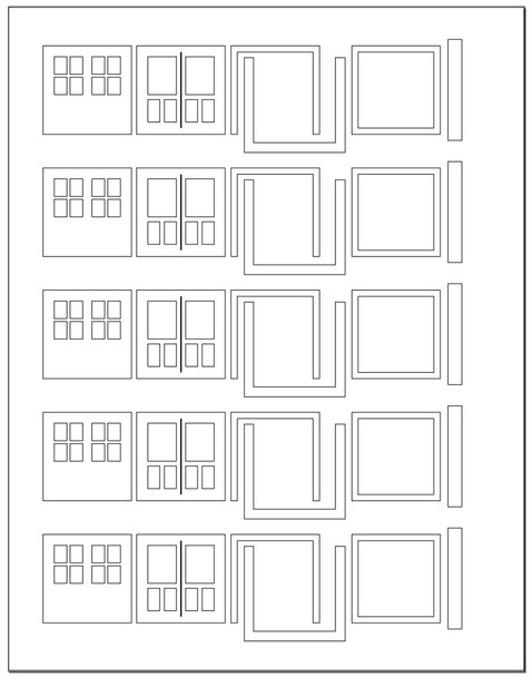 Jackson Railcar MTI2001 - Door B (8' x 8') detail set (5 pack) - N Scale