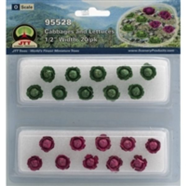 JTT 595528 - Cabbage & Lettuce: 20/pk  - 1/2in    - O Scale