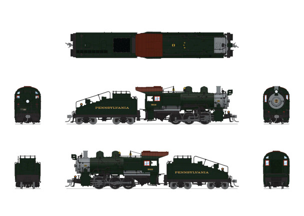 Broadway Limited 9182 - B6sb 0-6-0 DC Silent Pennsylvania (PRR) #5015, Pre-War Appearance - HO Scale
