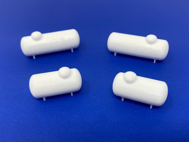 Model Scenery World N019 - Propane Tank 600+800 (4pk) - White  - N Scale