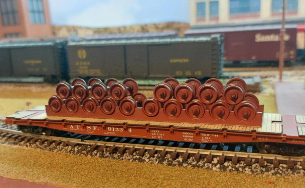 Model Scenery World N027 - Wheel Rack (3pk) - Gray/Brown/Black  - N Scale