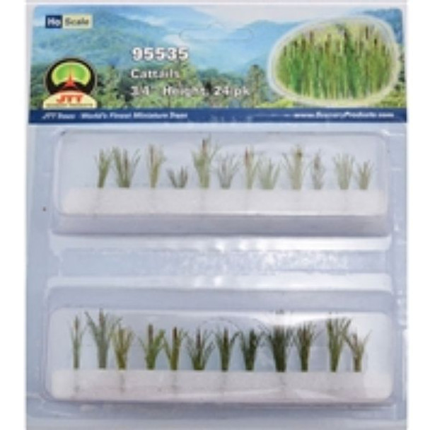 JTT 595535 - Cattails: 24/pk  - 3/4in    - HO Scale