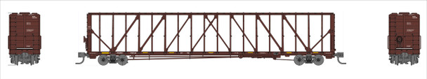 PRE-ORDER: Jackson Railcar N601023 - 73' Centerbeam Flatcar First Union Rail (FURX) 738217 - N Scale