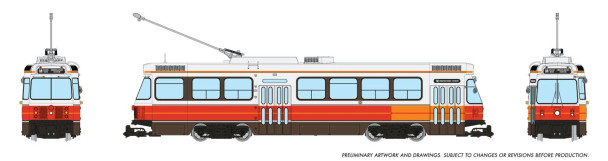 PRE-ORDER: Rapido 702023 - TTC Canadian Light Rail Vehicle (DC Silent) San Francisco  - HO Scale