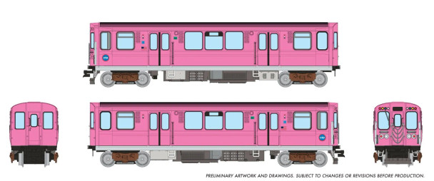 PRE-ORDER: Rapido 588505 - Chicago Transit Authority 2600-series L 2-Car Pair (DCC and Sound) CTA Circle Logo Scheme - N Scale