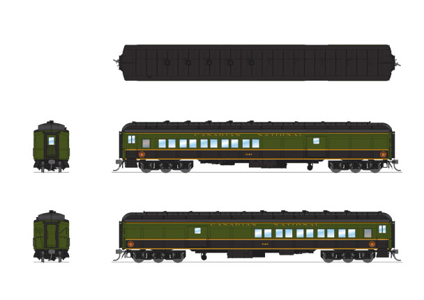 Broadway Limited 9116 - Pullman Coach-Baggage Combine Canadian National (CN) 7167 - HO Scale