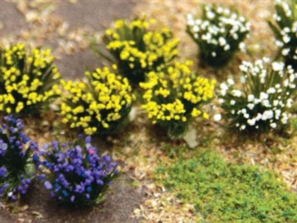 JTT 95643 - Flower Bushes: Cool Color 48/pk - Multi Scale