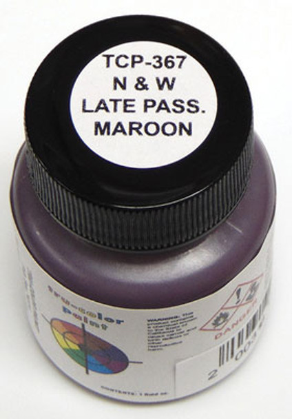 Tru-Color Paint 367 - Acrylic Paint - 1oz/29.6mL - Norfolk & Western Late Passenger Car Maroon