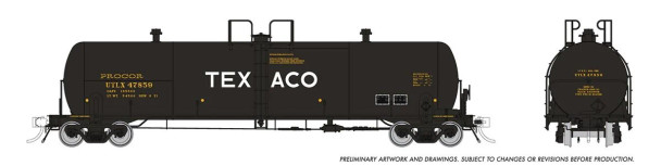 Rapido 135020A-47870 - Procor GP20 Tank Car Union Tank Car Co (UTLX) 47870 Texaco - HO Scale