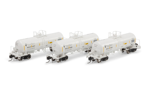 Athearn Genesis N15312 - 13,000 Gallon Tank Car Grupo Mexico (MDCX) (3) - N Scale