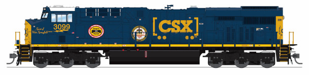PRE-ORDER: Broadway Limited 9867 - GE ES44AC (DC Silent) CSX (CSXT) 3099 - HO Scale