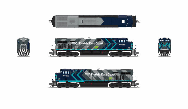 PRE-ORDER: Broadway Limited 9892 - GE ES44AC (DCC and Sound) Florida East Coast (FEC) 815 - N Scale