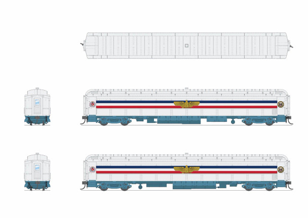 PRE-ORDER: Broadway Limited 9733 - Heavyweight Passenger Coach 1947-1949 Freedom Train w/ Eagle - HO Scale
