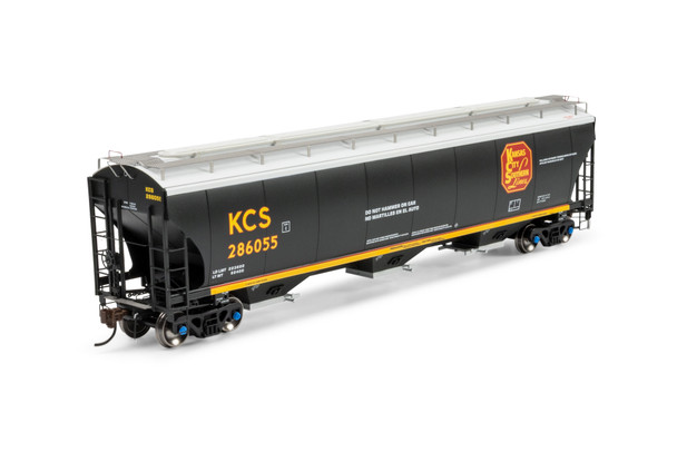 Athearn Genesis 1064 - Trinity 5161 3-Bay Covered Hopper Kansas City Southern (KCS) 286055 - HO Scale