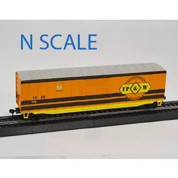 Value Trains USA N10096 - ACF 50'6" BOXCAR Toledo, Peoria & Western Railway  (TP&W) 1538 - N Scale