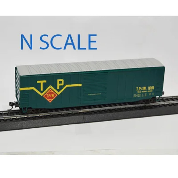 Value Trains USA N10101-1002 - ACF 50'6" BOXCAR Toledo, Peoria & Western Railway  (TP&W) 1002 - N Scale