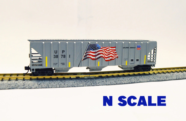 Value Trains USA N20000-387821 - PS-4785 Covered Hopper Union Pacific (UP) 387821 - N Scale
