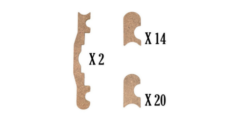 Magnorail SO-10 - Track cover supports for Basic Set - Multi Scale Kit