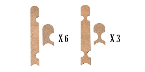 Magnorail SO-14 - Track Cover Supports 60 cm Double Straight Line - Multi Scale Kit