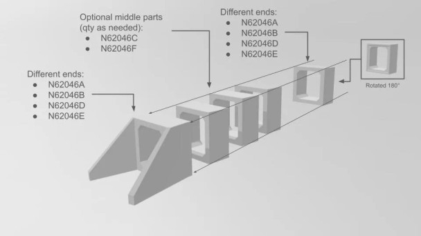 Jackson Railcar N62046B - Cement Culvert Flared End (Single) (2pck)  - N Scale Kit