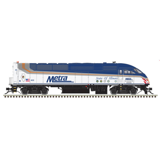 PRE-ORDER: Atlas Master Silver 10004976 - MPI MP36 (DC Silent) Metra (METX) 405 (State of Illinois) - HO Scale