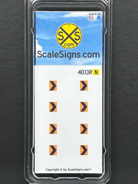 ScaleSigns N-4000-030-R - Chevron Alignment Right Signs  - N Scale