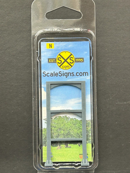 ScaleSigns N-0012-001-04 - Sign Frame Gray  - N Scale