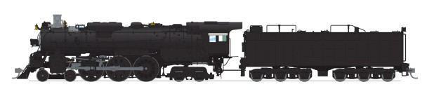 PRE-ORDER: Broadway Limited 8877 - Baldwin 3460 Class “Super Hudsons” 4-6-4 (DC Silent) Atchison, Topeka and Santa Fe (ATSF) Unlettered - HO Scale
