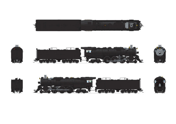 PRE-ORDER: Broadway Limited 8877 - Baldwin 3460 Class “Super Hudsons” 4-6-4 (DC Silent) Atchison, Topeka and Santa Fe (ATSF) Unlettered - HO Scale