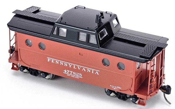 Bowser 43390 - N5c Cabin Caboose Pennsylvania (PRR) 477827 Early New York Zone, Rpkd 10-48 - HO Scale