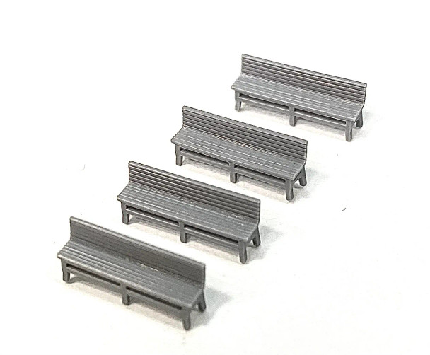 Showcase Miniatures 630 - 88" Station Benches (4)  - N Scale