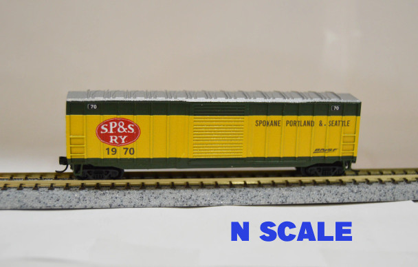 Value Trains USA N10211 - ACF 50'6" Boxcar BNSF 1970 Spokane Portland & Seattle Heritage Scheme - N Scale