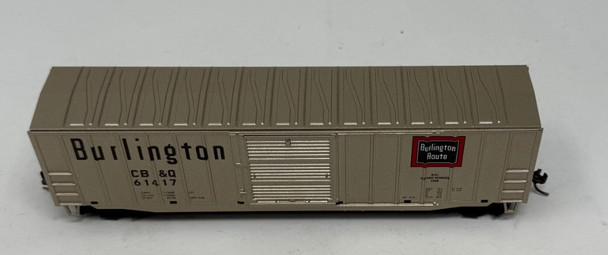 Value Trains USA N10217 - ACF 50'6" Boxcar Chicago, Burlington & Quincy (CB&Q) 61417 Burlington Gold  - N Scale