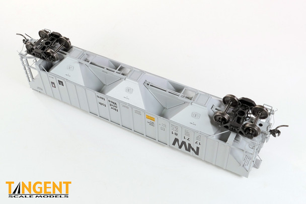 Tangent Scale Models 36220-11 - NW Roanoke Shops 4750CuFt Covered Hopper Norfolk & Western (NW) 177181 "Delivery HC-71 1973" - HO Scale