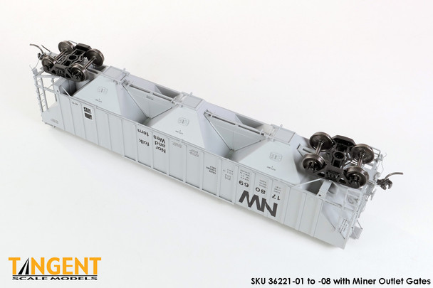 Tangent Scale Models 36221-04 - NW Roanoke Shops 4750CuFt Covered Hopper Norfolk & Western (NW) 178043 "Delivery HC-71 1979" - HO Scale