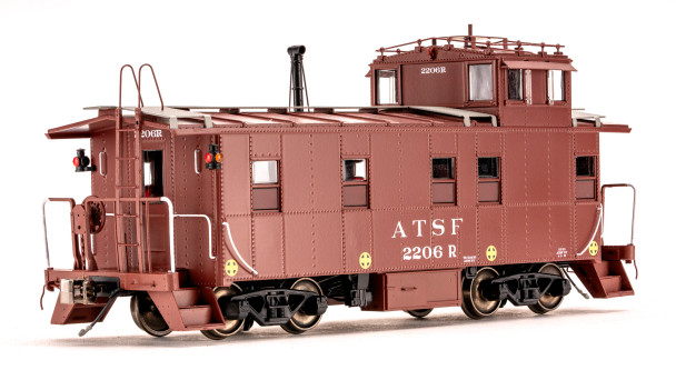 Class One Model Works CB00200 - Peaked Roof Caboose 2200s Radio Atchison, Topeka and Santa Fe (ATSF) 2206R - HO Scale