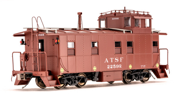 Class One Model Works CB00203 - Peaked Roof Caboose 2200s Radio Atchison, Topeka and Santa Fe (ATSF) 2259R - HO Scale