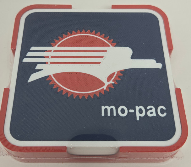 Paducah Custom Shops MPACSQ02 - Coaster 4-Pack (Square) Missouri Pacific (MP) Eagle