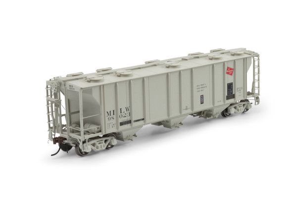 Athearn Genesis 1267 - PS-2 2893 3-Bay Covered Hopper Milwaukee Road (MILW) 98023 - HO Scale