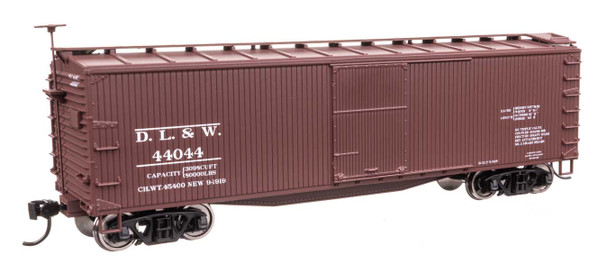 Walthers Mainline 910-40177 - 40' Double Sheathed Wood Boxcar Delaware, Lackawanna & Western (DL&W) 44072 - HO Scale