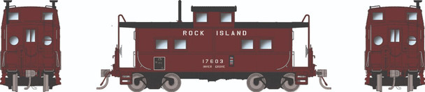 PRE-ORDER: Rapido 144113 - Northeastern-style Caboose w/ porthole windows Rock Island (CRIP) 17601 - HO Scale