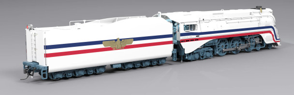 PRE-ORDER: Broadway Limited 8988 - Baldwin 3460 Class “Super Hudsons” 4-6-4 (DC Silent) Atchison, Topeka and Santa Fe (ATSF) 3460 Freedom Train 1947 Fantasy Paint - HO Scale