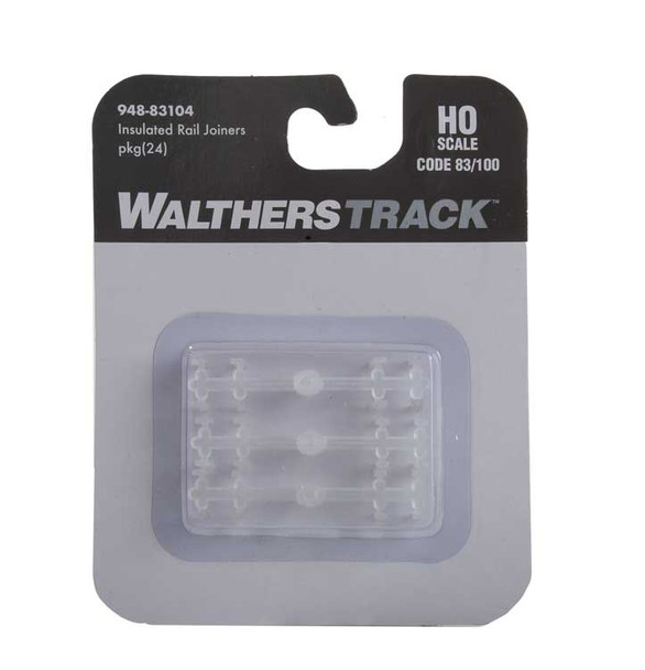 Walthers Track 948-83104 - Code 83 or 100 Insulated Rail Joiners pkg(24)  - HO Scale